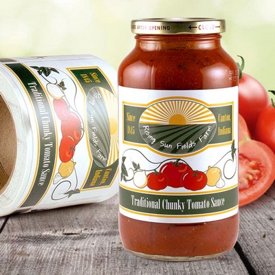 Custom Roll Labels Glossy Permanent (4"x4")