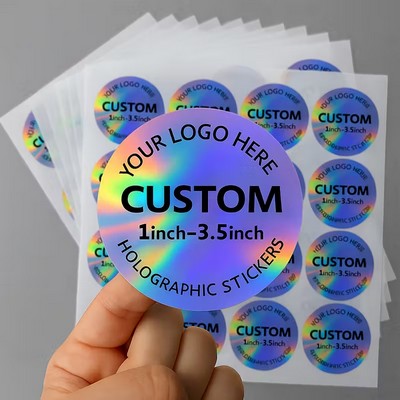 500pcs Customizable Holographic Vinyl Decals Stickers 2''X2''