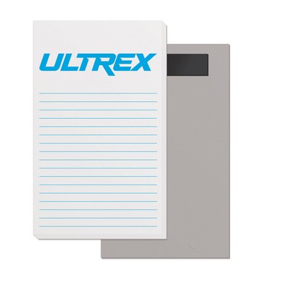 50 Page Magnetic Note-Pads with Cyan Blue Imprint (3"x5")
