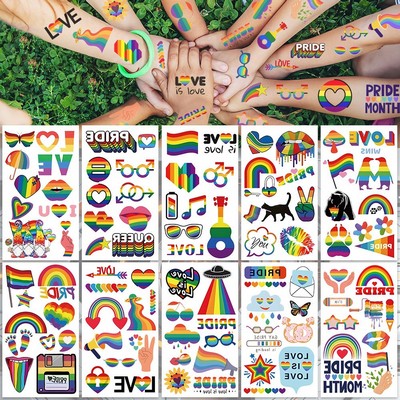 LGTB Pride Temporary Tattoos Sticker