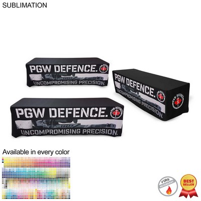 Sublimated Table Cloth for 8' table, Drape style, 4 sided, Closed Back