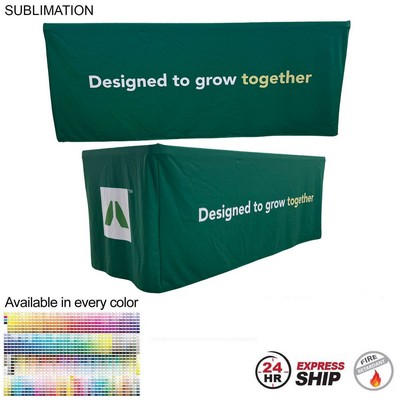 24Hr Express Ship - Sublimated PREMIUM Box Style Fitted Table Cloth for 6' Table, 4 sided