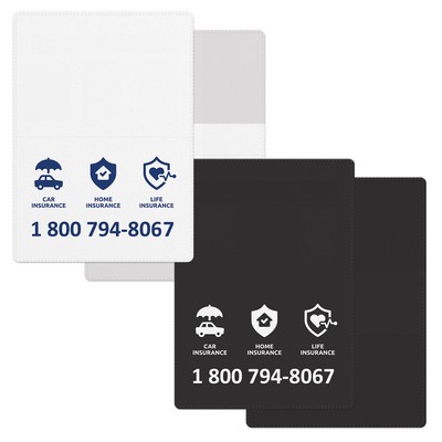 Econo Vinyl Wallet, opened (3.875" x 5.375") closed (3.875" x 2.625")